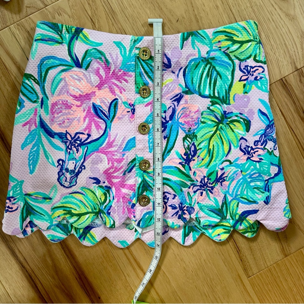 Lilly Pulitzer Kaylie Button Front Skort Amethyst Mermaid In The Shade Sz 0 EUC - Picture 6 of 16